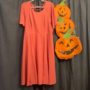 Dust Rose  mid length Dress Torrid 16